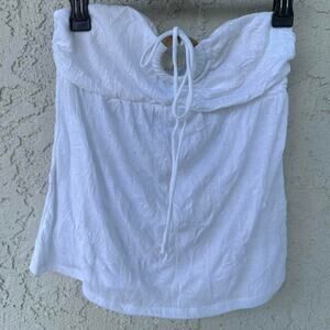 Y2k white halter top